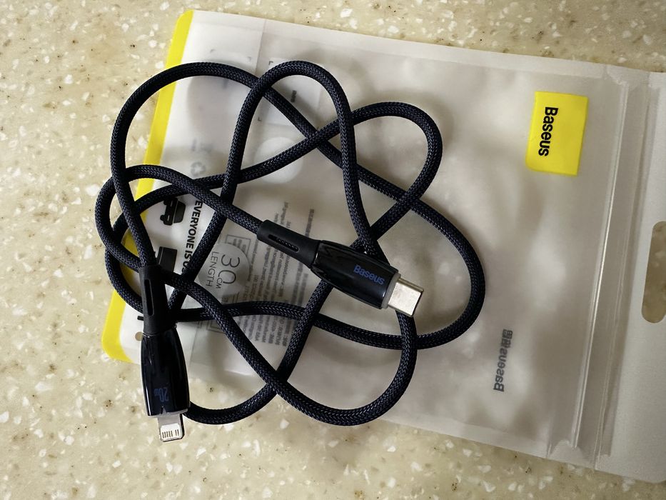 Кабель для швидкої зарядки iPhone Baseus PD 20W 6A Type-C - Lighting