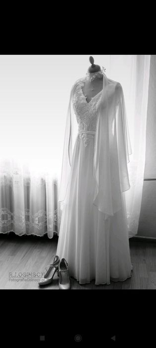 Suknia ślubna muślin krój litery A