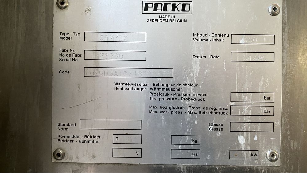 Chłodnia do mleka PACKO
