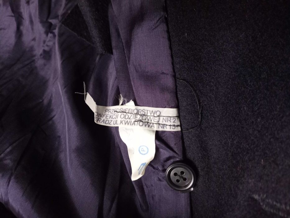Płaszcz wełniany kolejowy lata rok 1987 NOWY, made in Poland