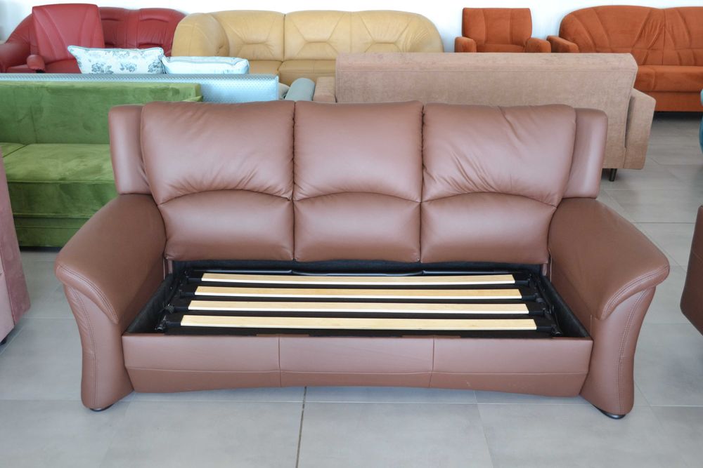 Kanapa sofa Helsinki w naturalnej prawdziwej skórze PRODUCENT