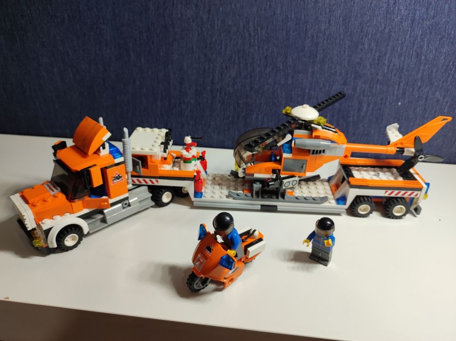 Lego City 7686 Laweta, helikopter, motor