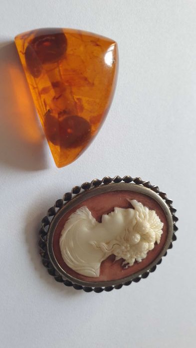 Срібні брошки  з натуральним камінням, 1956-1957 рік, антикваріат