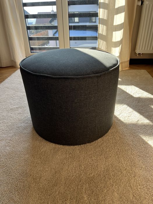 Pufa IKEA GRUNDSJO  ciemnoszary