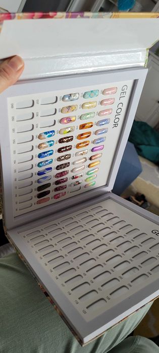 Zestaw do cwiczenia nail artu, tipsy, holdery, album na tipsy