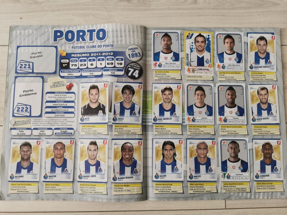 Caderneta Cromos (Panini) Liga Portuguesa
