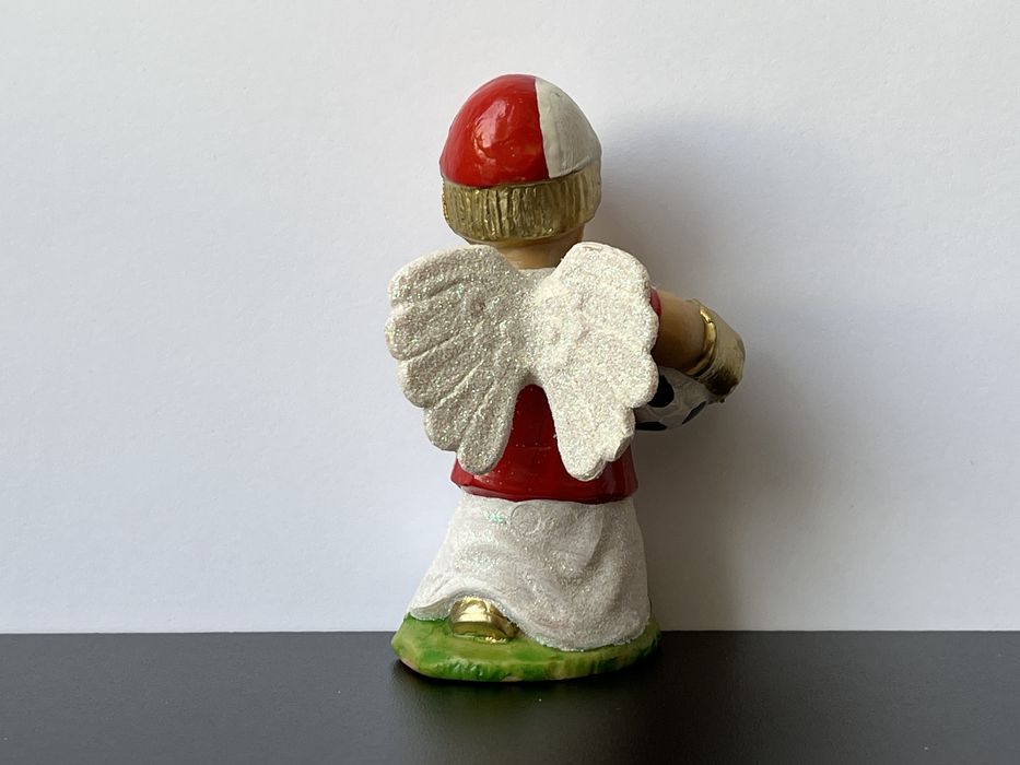 ***ANIOŁEK Z PIŁKĄ***Anioł piłkarz bramkarz figurka***KOMUNIA***NOWY**