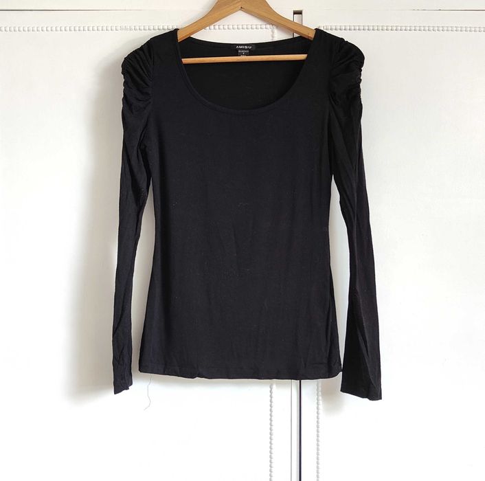 Bluzka top Amisu S 36 czarna wiskoza