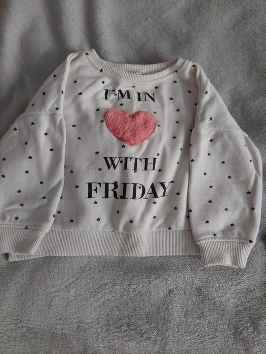 Bluza z serduszkiem marki Zara rozmiar 80