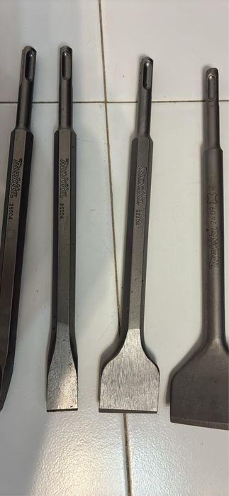 Kit Makita SDS-Plus Original NOVO | 20+ Brocas Betão + Escopros + Ponteiros + Cinzéis | Lote Profissional Completo