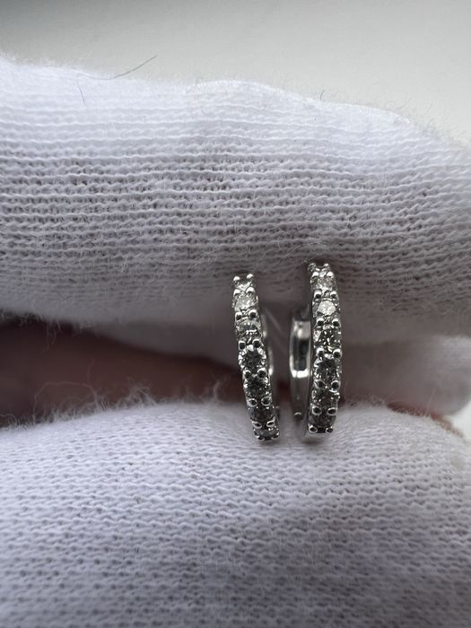 Серьги конго с бриллиантами