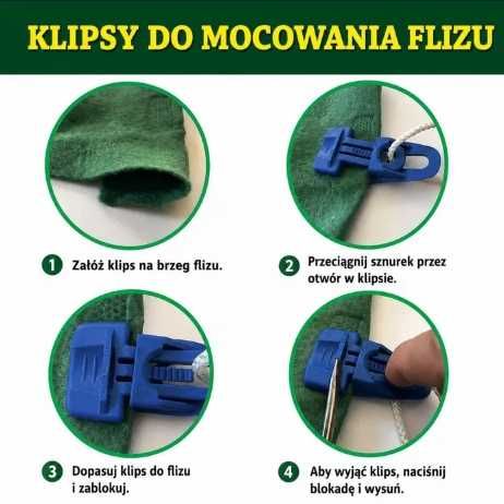 Klips do mocowania flizu – trwałe i niezawodne zabezpieczenie okryć