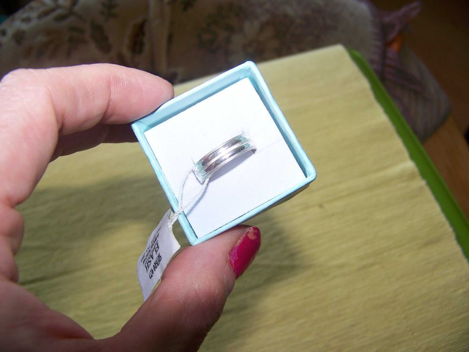 Obrączka srebrna, rozmiar 12