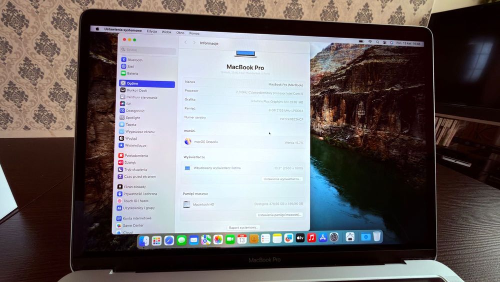 MacBook Pro 2018, 8GB RAM, 512GB SSD, Intel Core i5 Rezerwacji  do 04.05