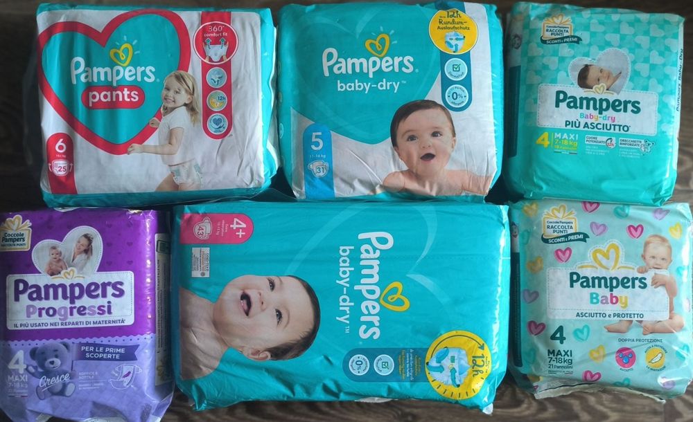 Підгузки та трусики Pampers,Dada,Mamia,Lupilu,Hugles,BabyLove,Panda