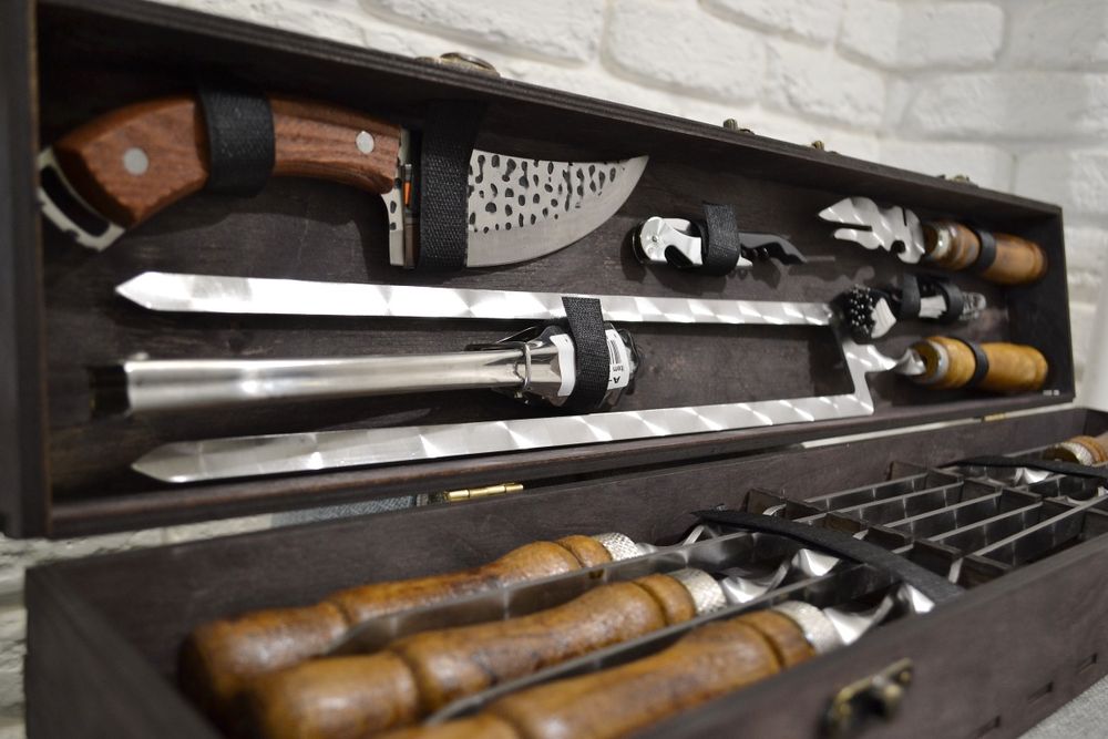 Акция ! Шампура набор мясной в подарочном кейсе