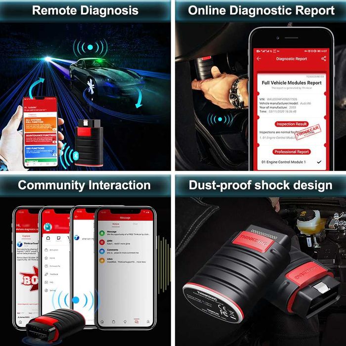 ThinkCar ThinkDiag Maq Diagnóstico OBD todas as Marcas/Funções (1 Ano)