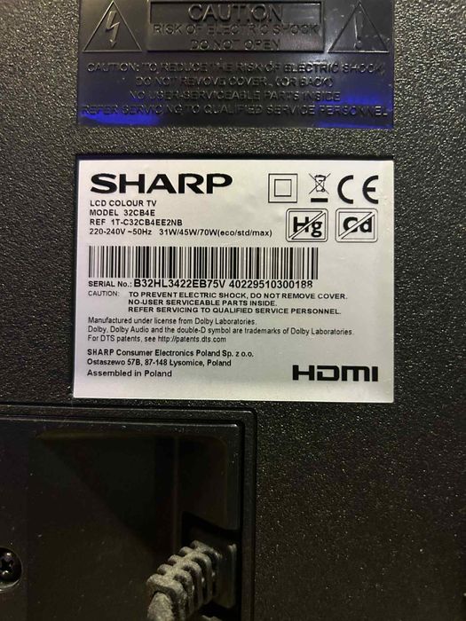 Telewizor Sharp 32CB4E 32cale