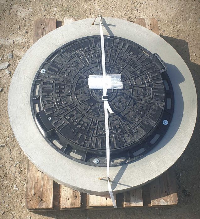 BEZPIECZNA na klucz Pokrywa Betonowa 105cm WŁAZ zamykany z POKRYWĄ