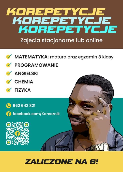 Korepetycje matematyka u Egzaminatora  10 lat doświdczenia