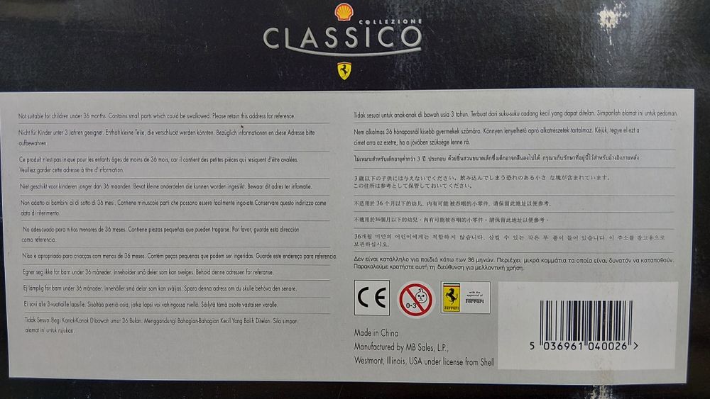1958 Ferrari 250 Testa Rossa & Road Fuel Pump – Shell Collezione Classico 1:18