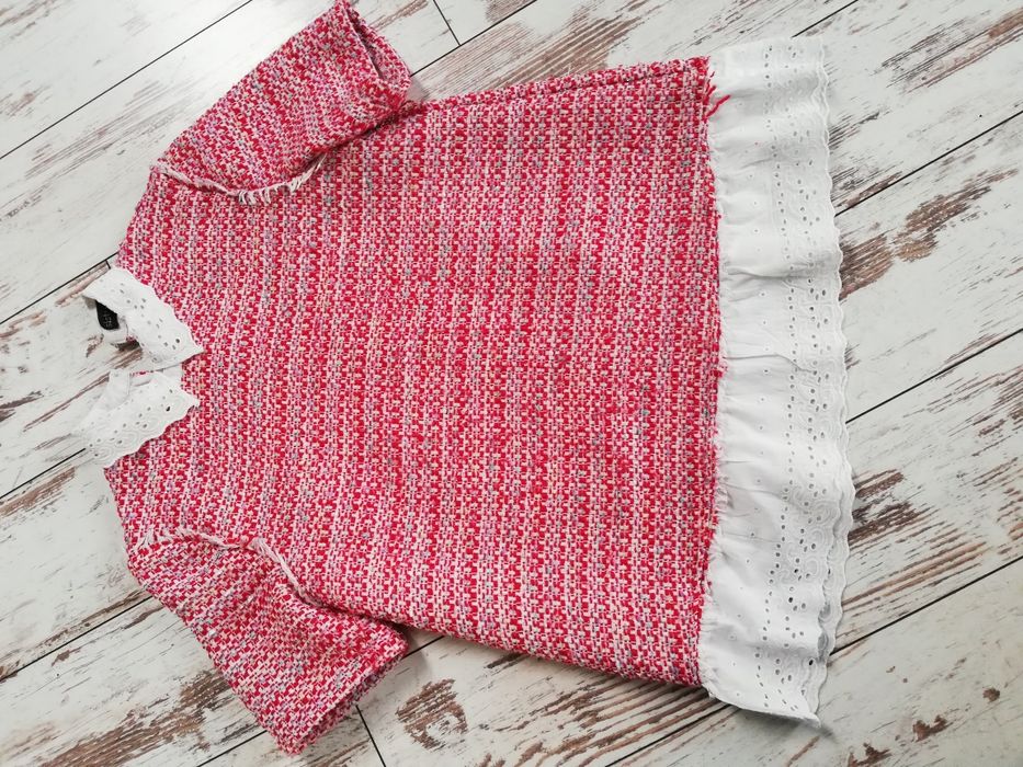 Bluzka z haftowanym kołnierzem, koszula