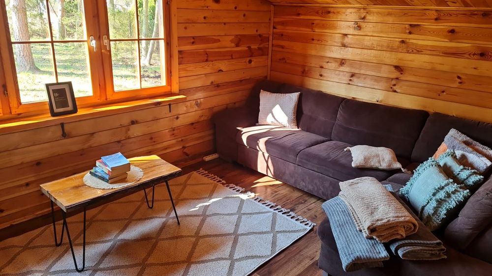 Dom LAS 2 - domek na wynajem, 100% prywatności, jakuzzi 24h/dobę, ognisko, grill,  Jeziorsko