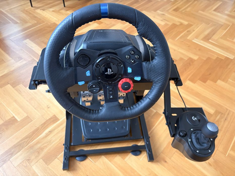 Logitech G29 + Shifter + Stojak Racingowy – Jak nowy!