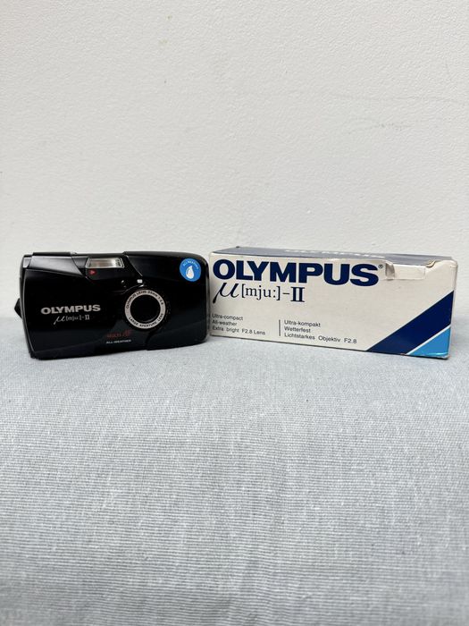 Olympus m[mju:]-|| oryginalne pudełko , pasek, bateria.