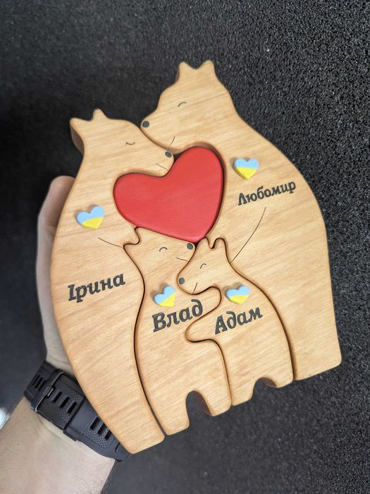 Родинні Пазли Сувеніри Декор Подарунок на Новий рік Гравірування