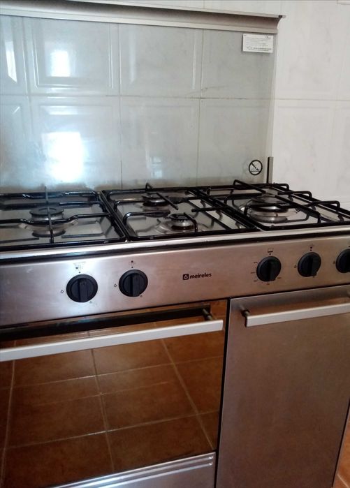 Fogão inox 4 bicos a gás - marca Meireles