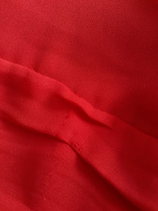 Czerwona bluzka damska z krótkim rękawem Zara rozmiar 36 S basic