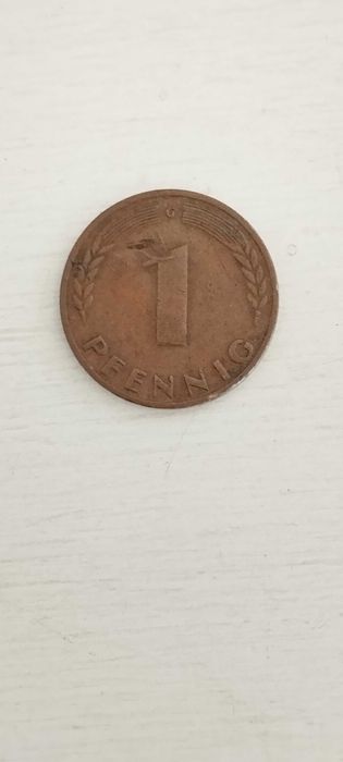 Moeda antiga 1 Pfenning 1950 República Federal Alemanha