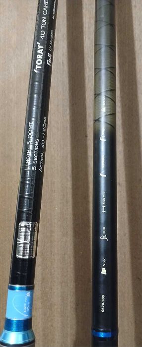 Cana de pesca Vega Potenza F8 500 e Kashima Gorila 500