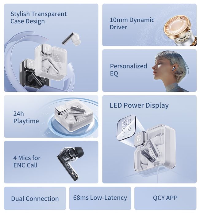 Оригінальні бездротові TWS навушники QCY MeloBuds Neo