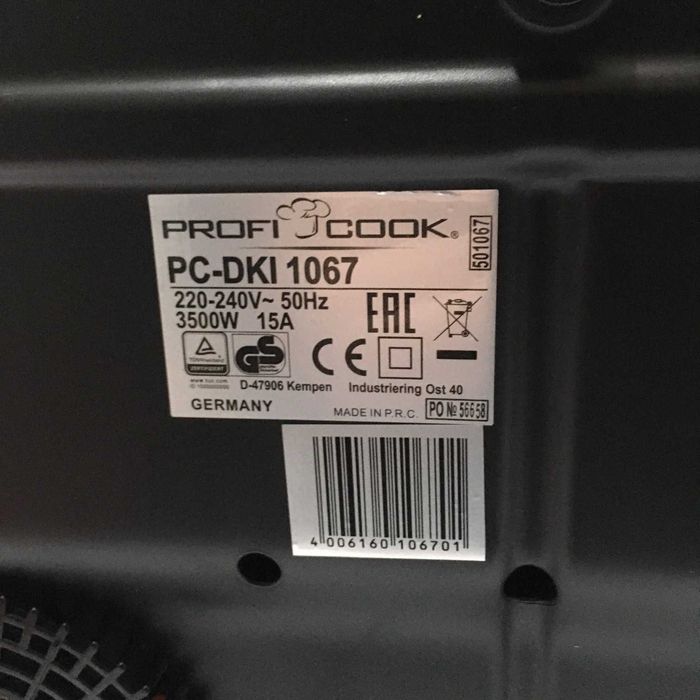 Placa de indução Proficook 3500W