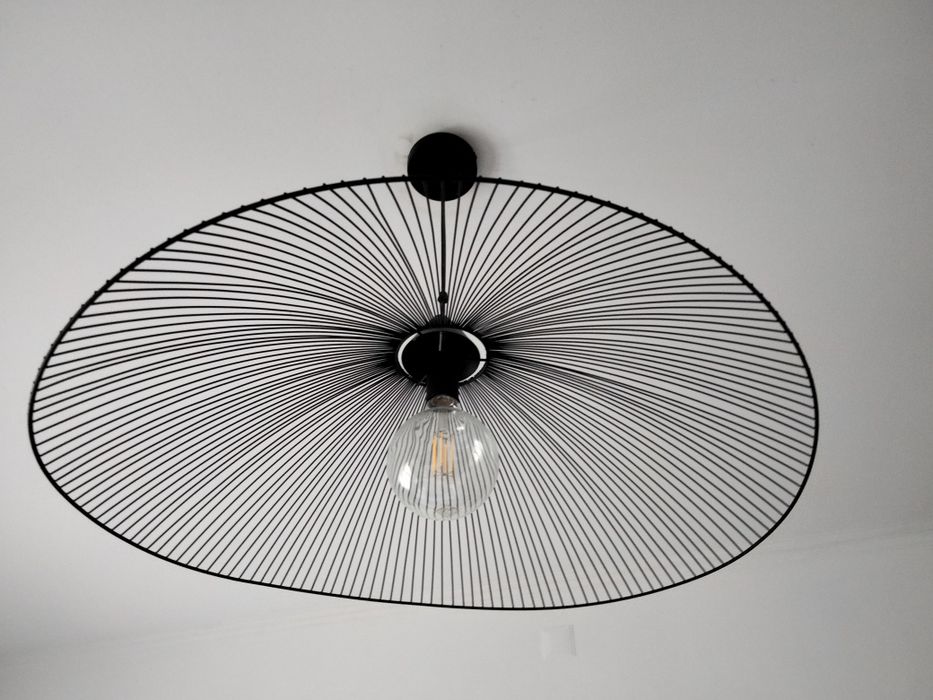 Candeeiro suspenso preto, oval, 78/75 cm, Leroy Merlin