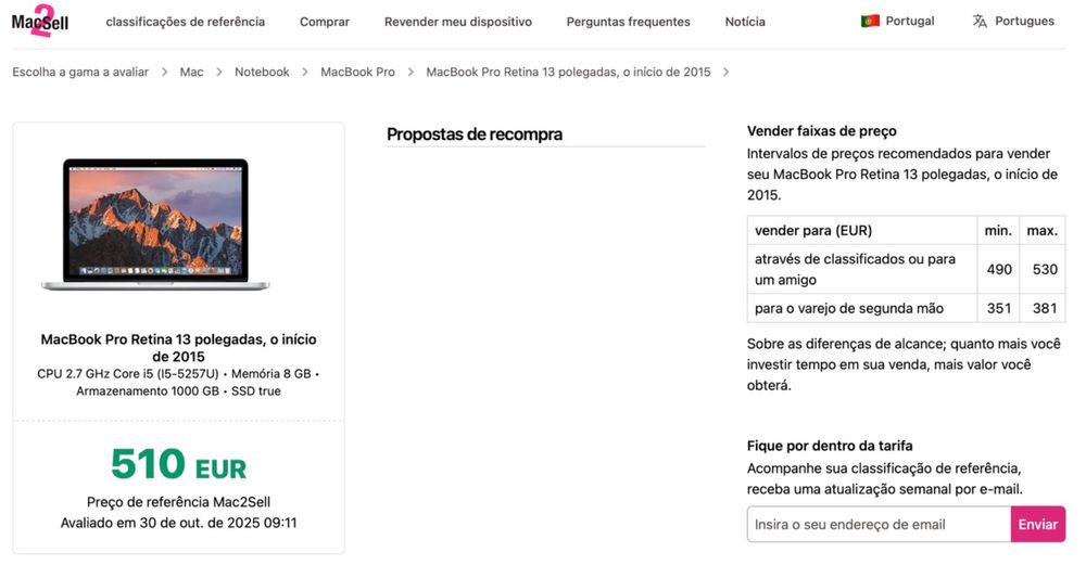 Macbook Pro 13” Retina 2015