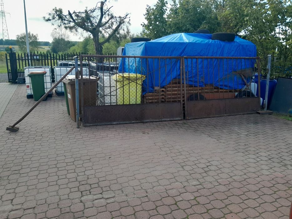 Brama z słupkami 4m tymczasowa