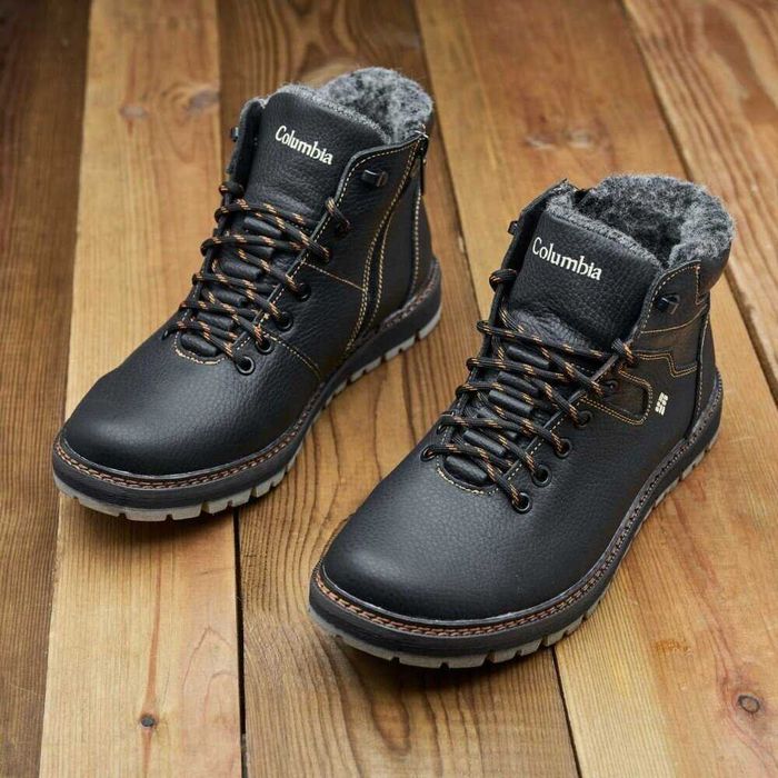 Мужские зимние ботинки Чоловічі черевики из натуральной кожи