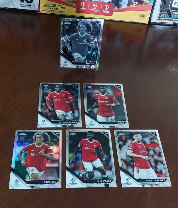 2021-22 Topps Chrome Manchester United lote