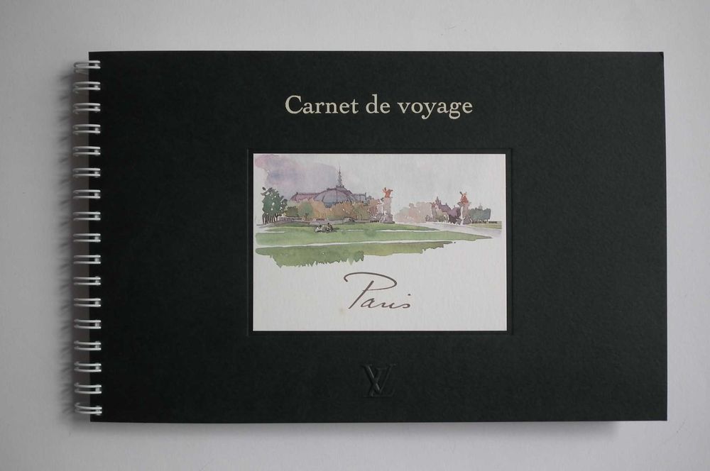 Sketch book para uma viagem a Paris, da Louis Vuitton. Envio gratuito.