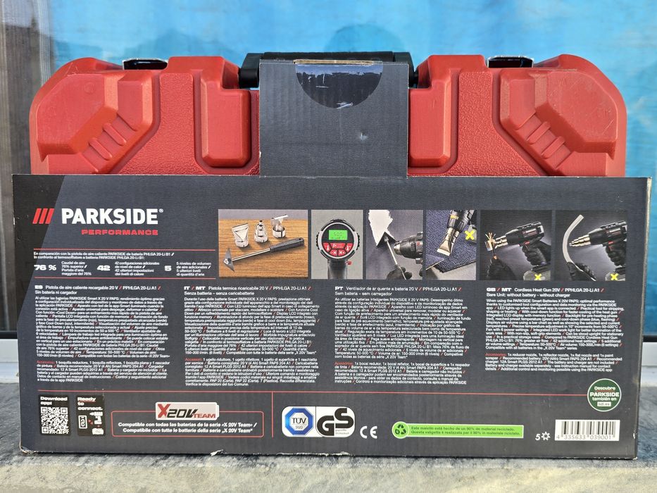 Pistola de calor 20v parkside