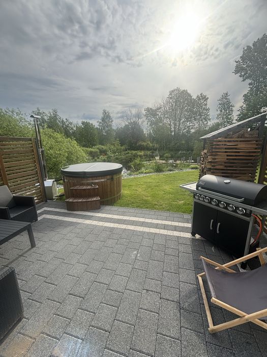 Domki na wynajem na Kaszubach,balia, ,staw,jezioro.