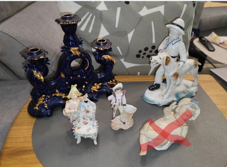 Zestaw figurek porcelanowych Francja