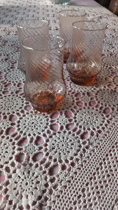 Szklanki Ząbkowice 4 sztuki PRL