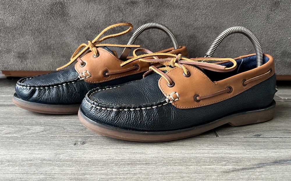 Windsor 41,5 Англія шкіряні топсайдери чорні чоловічі мокасини мужские