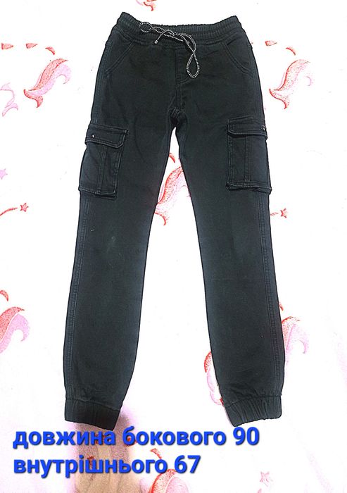Теплі джинси зимові на флісі штани в школу джогери 140
