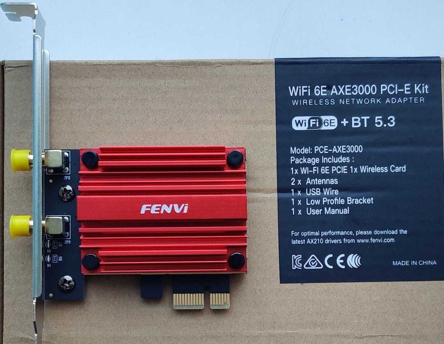 Сетевая карта трехдиапазонная Fenvi Intel AX210