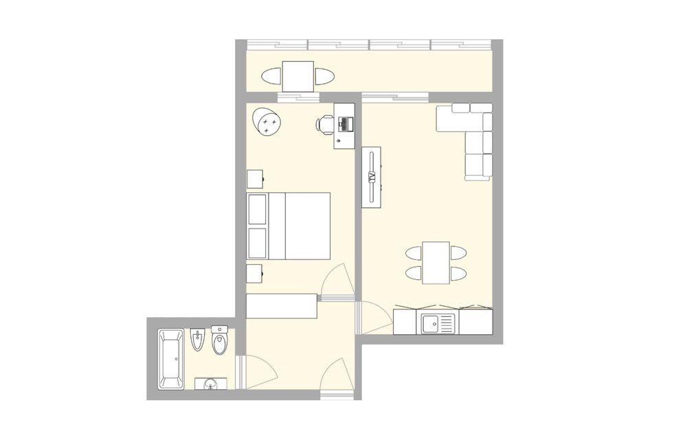 Apartamento T1 de 55m2 com lugar de garagem